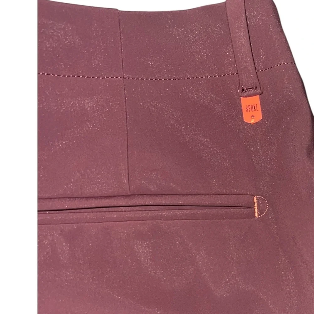 SPOKE Techwear Lite Urban Utility, Performance Pants, Waist 35 Maroon Red
